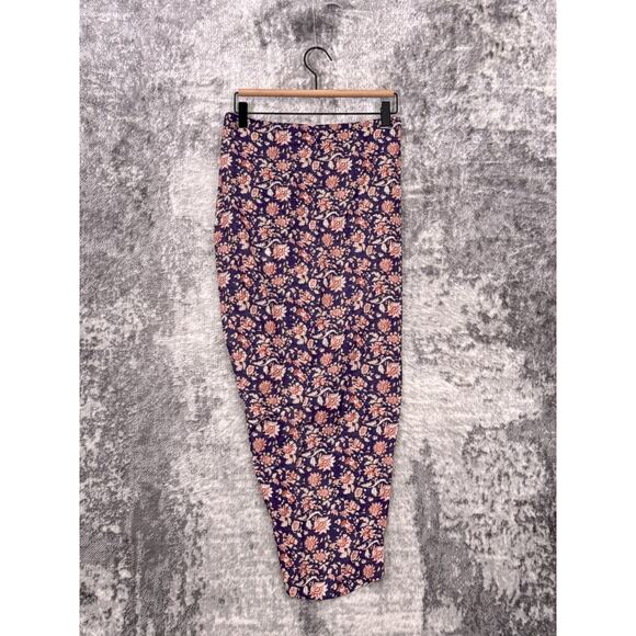 New Veronica Beard Skirt XS Womens Hazel Blue Floral Draped Ruched - Picture 2 of 7